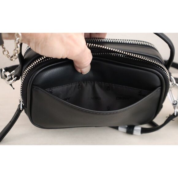 DKNY R52EZL37-BSV Black O/S PU Leather Naria DZ Top Handle/Crossbody Bag - Picture 12 of 16